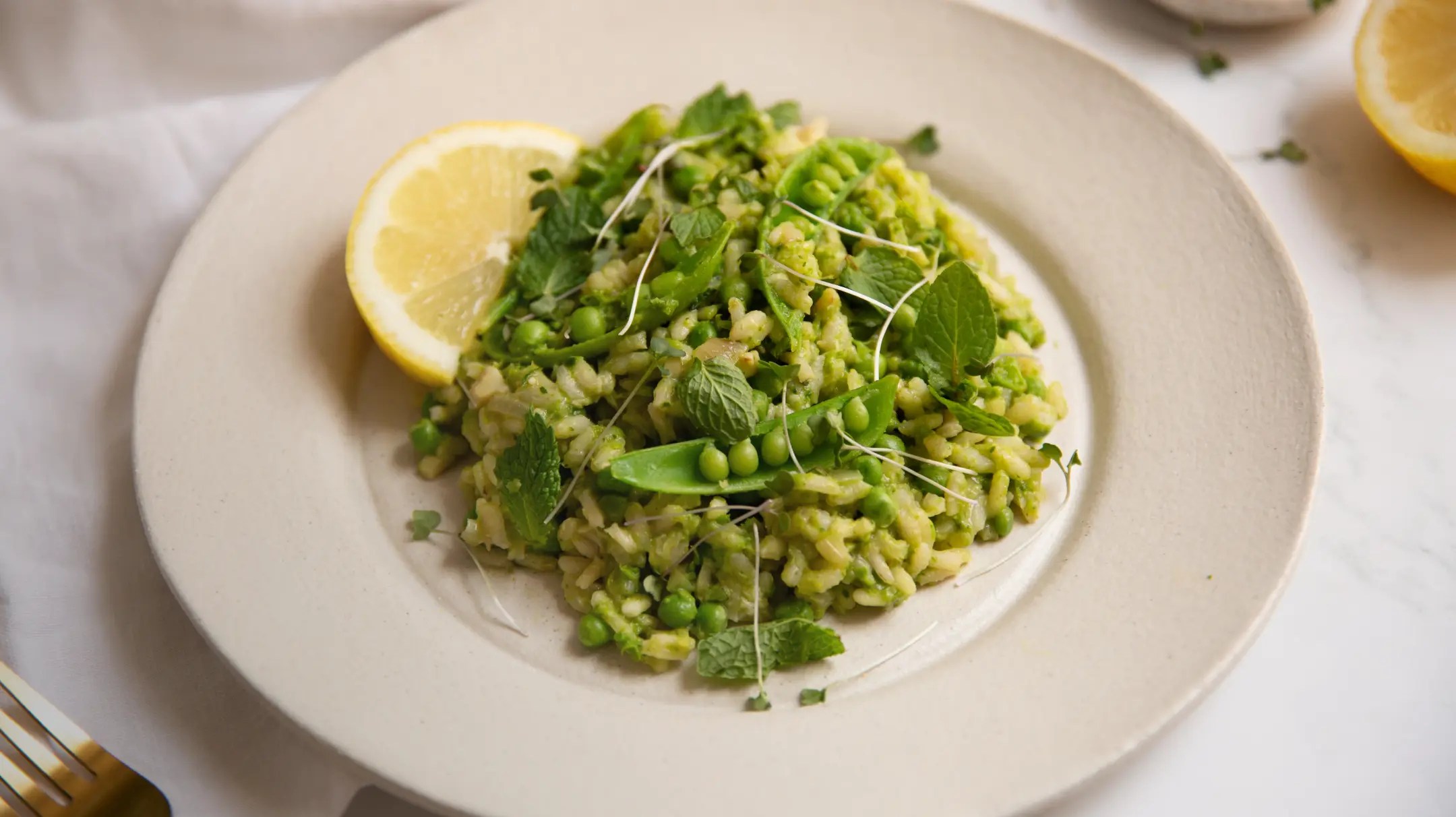 Spring Pea Risotto Sol Cleanse Recipes
