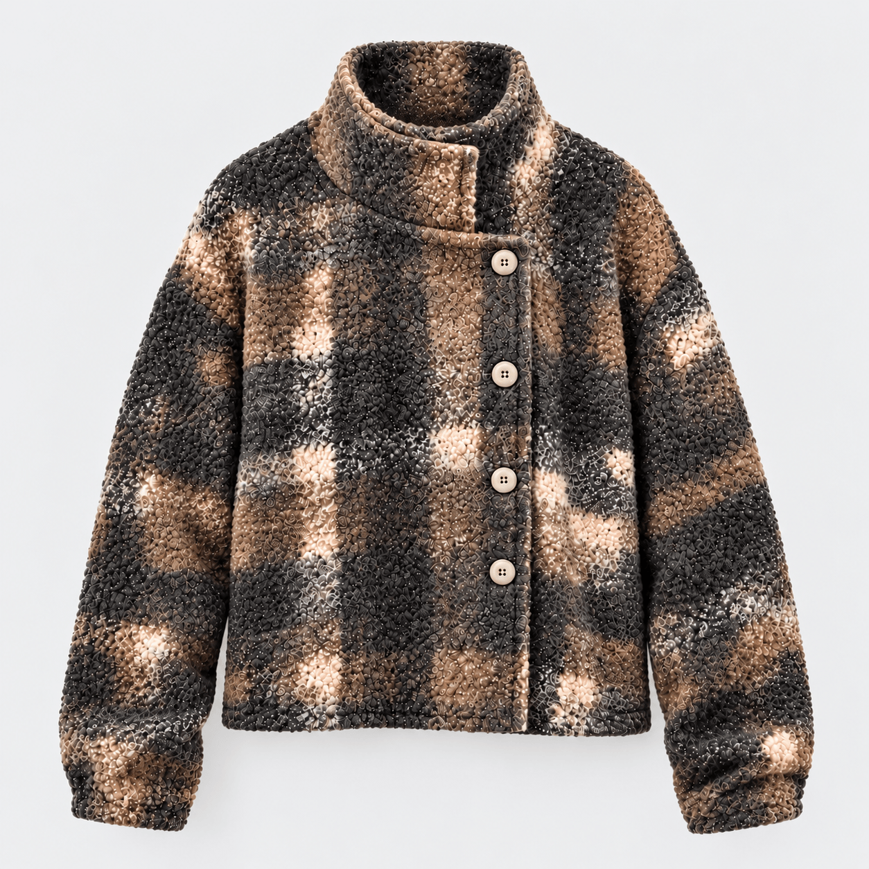 Siena Bouclé Jacket - Mocha Camo