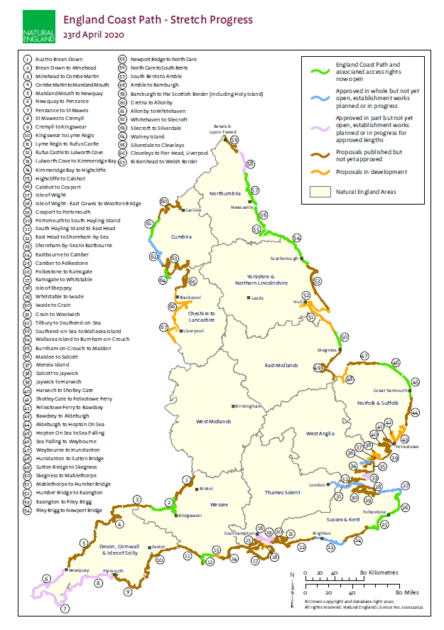 The Proposed English Coast Path South Solent Protection Society Ne Coast Map 