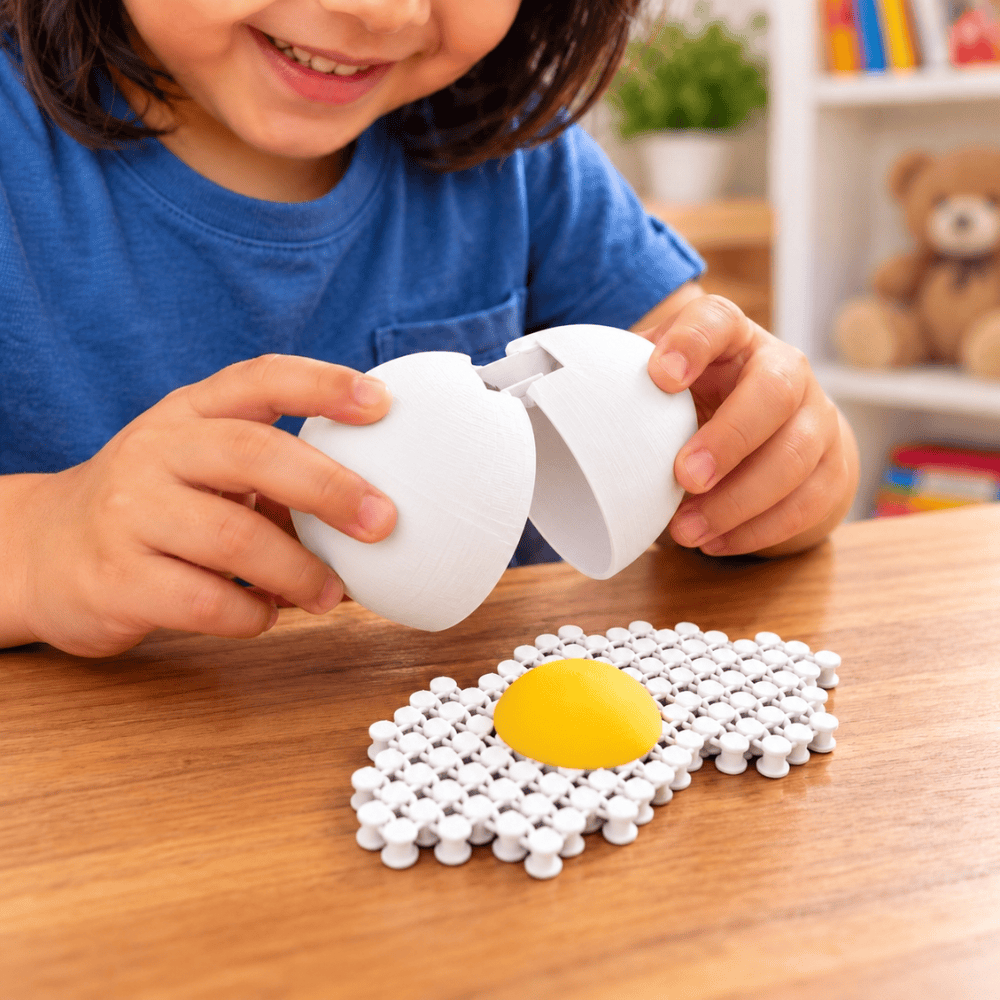 3D Printed Egg with Shell Toy for Kids – Interactive Hatching Egg Toy