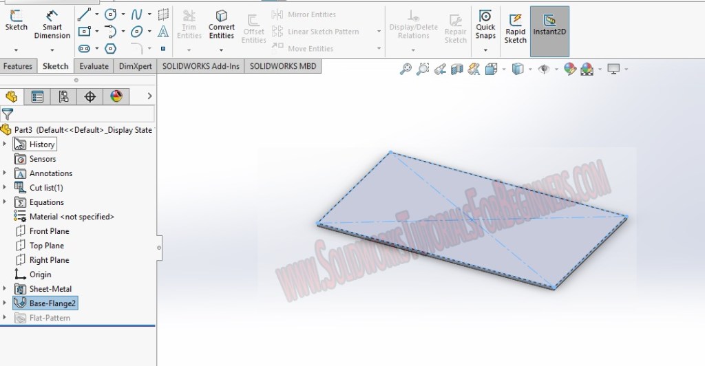 How To Use SolidWorks Sheetmetal Hem Feature Tutorial
