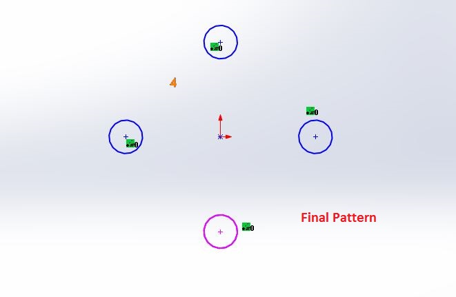 solidworks circular sketch pattern tutorials - pattern completed and deleted the base circle - screenshot-7