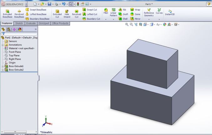 solidworks draft tutorial create 3d model to apply draft tool step 2