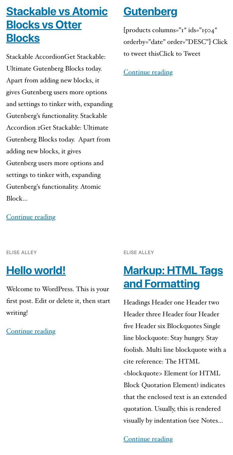Columns Grid Gutenberg Block For Wordpress Stackable - Premium Dark Art - Full HD