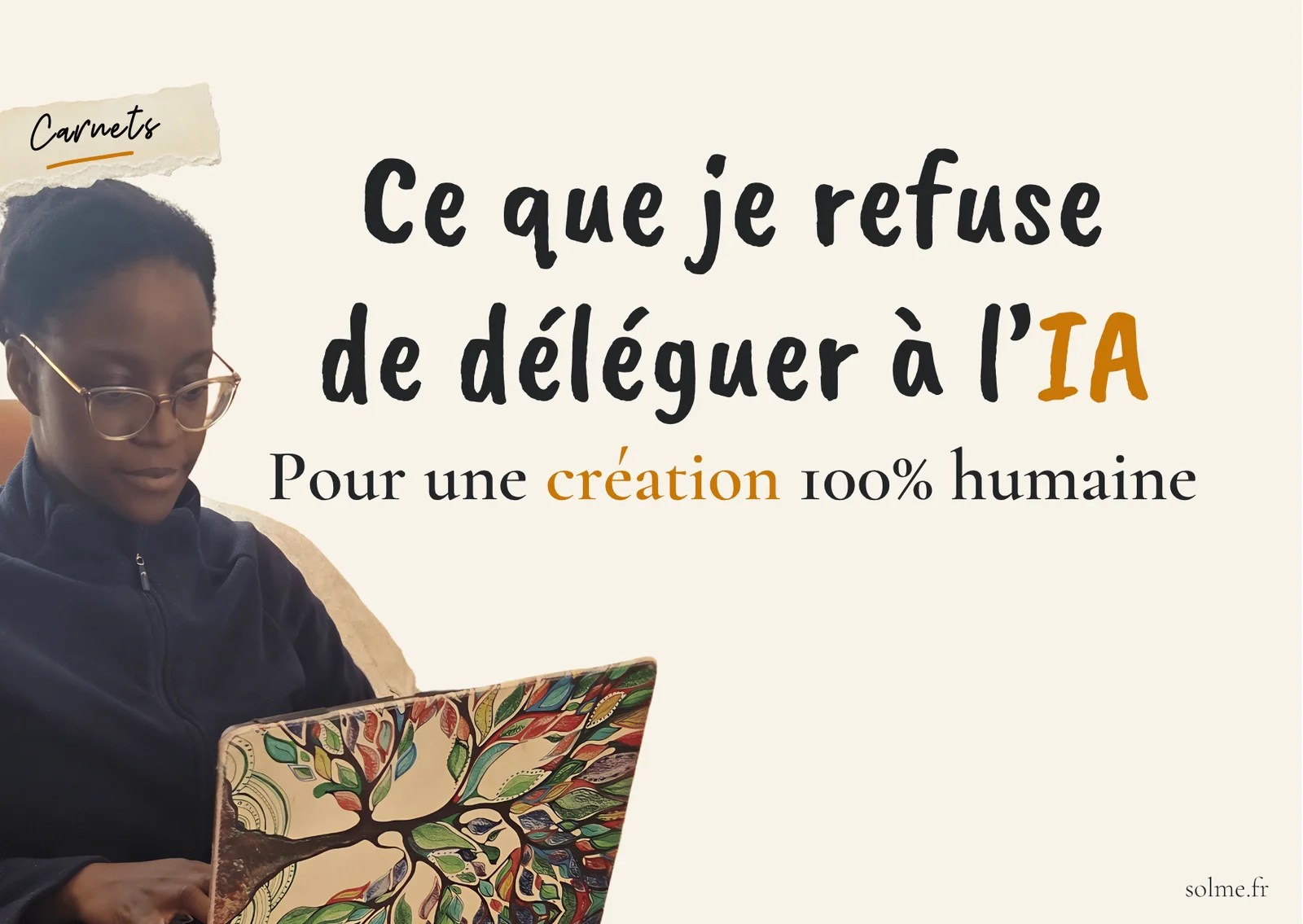 illustration ce que je refuse de déleguer à l ia en tant qu'autrice