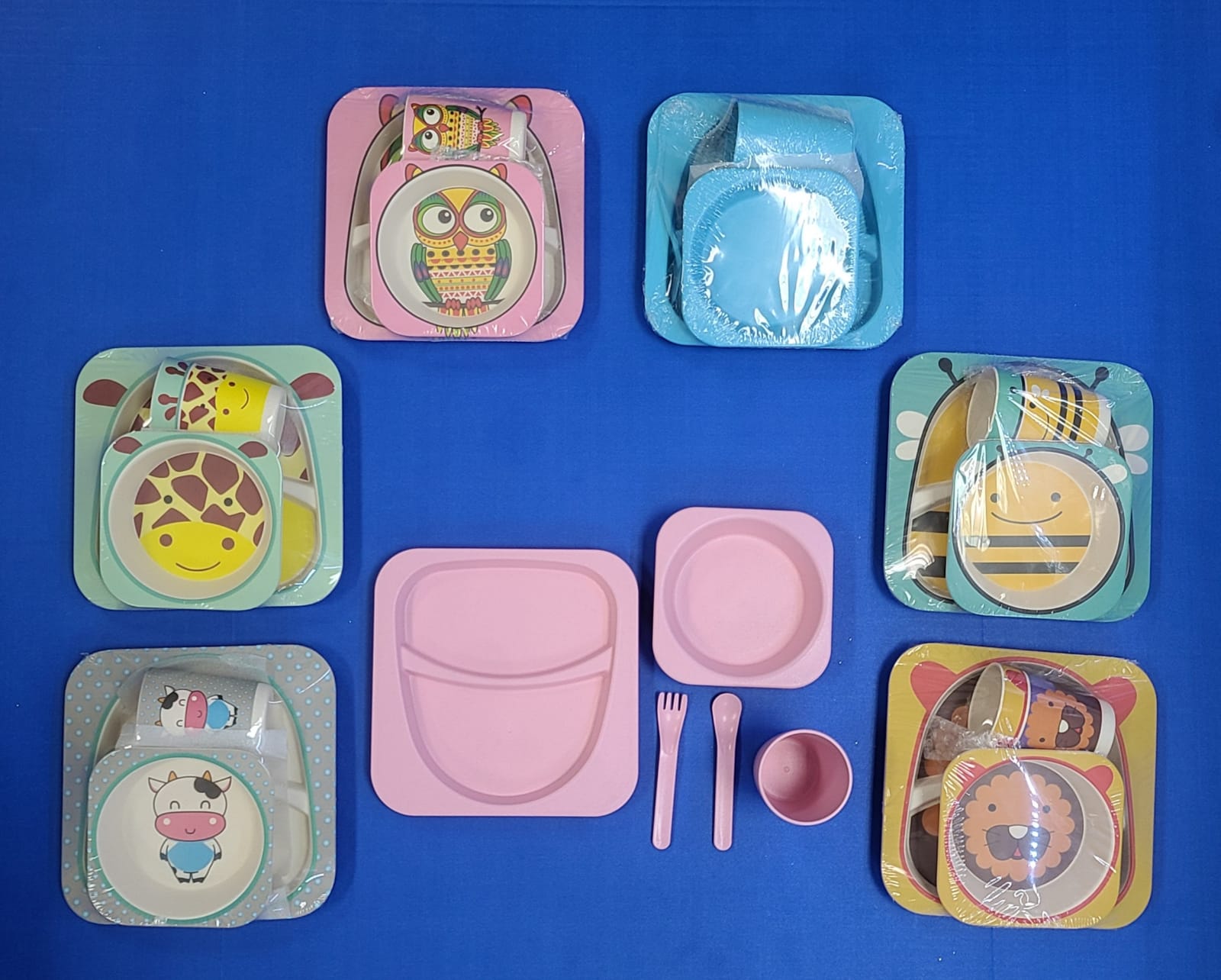 PLATOS + VASO BEBE BAMBU 3/1