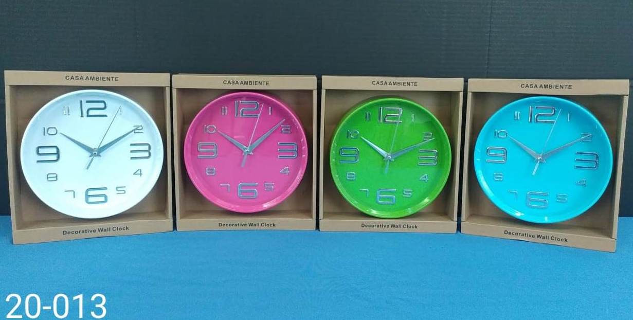RELOJ DE PARED 20cmCOLOR BRILL