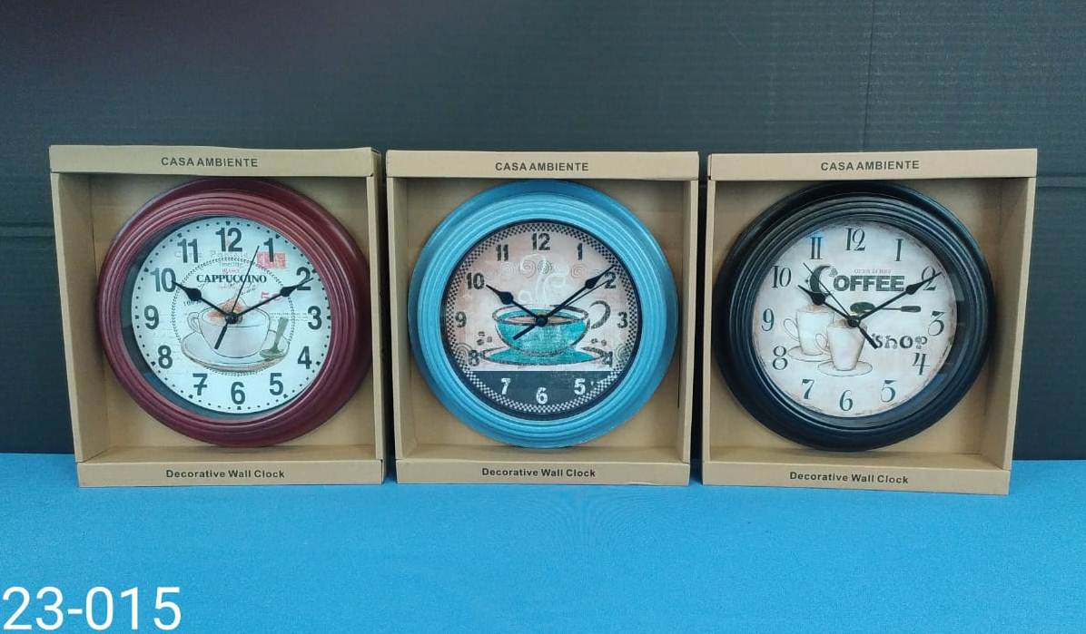 RELOJ DE PARED 23cm CAFÉ