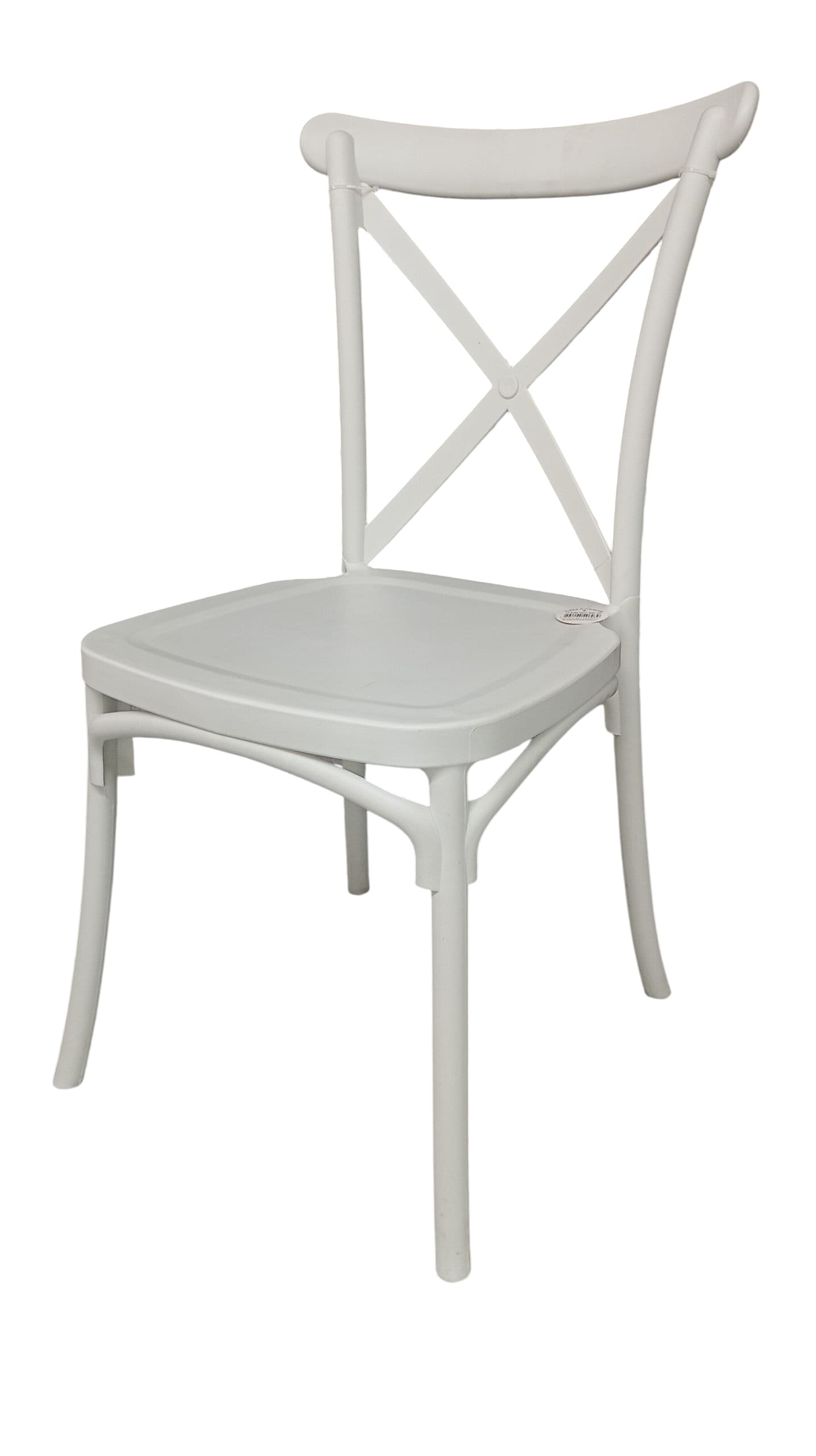 SILLA PLAST.CRUZADA GRD.BLANCA
