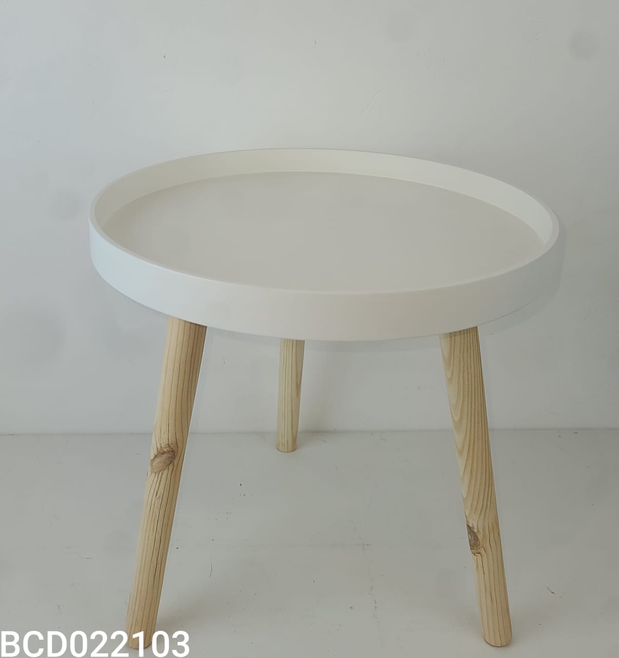 MESITA P/TÉ RED.BCA MDF 40X40c