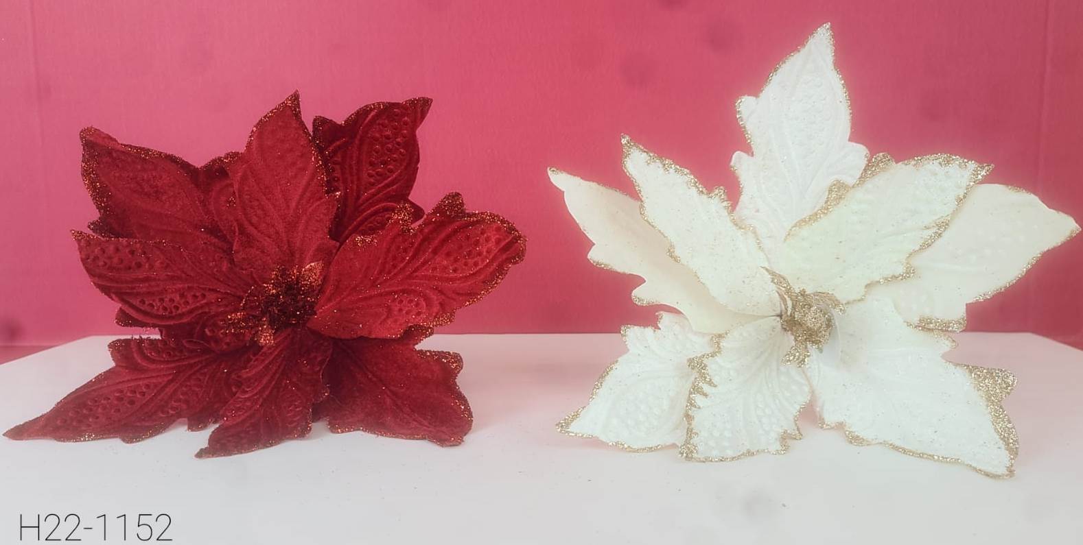 FLOR DE PASCUA 30X15CM VELVET
