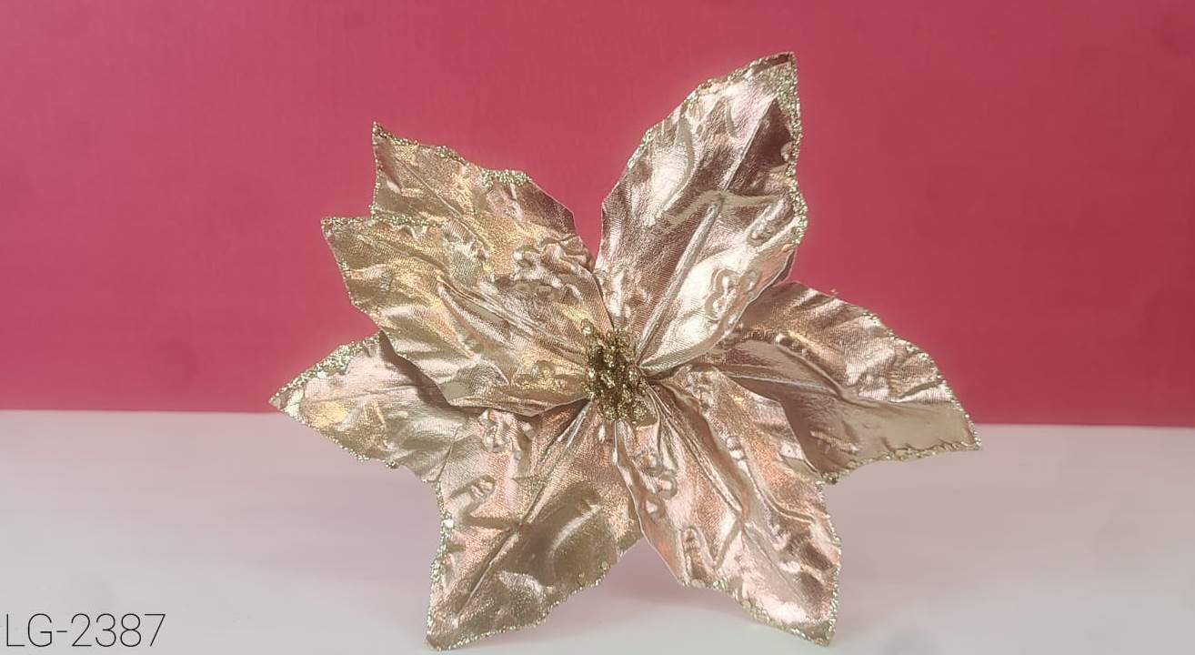 FLOR DE PASCUA 31X31CM DORADA