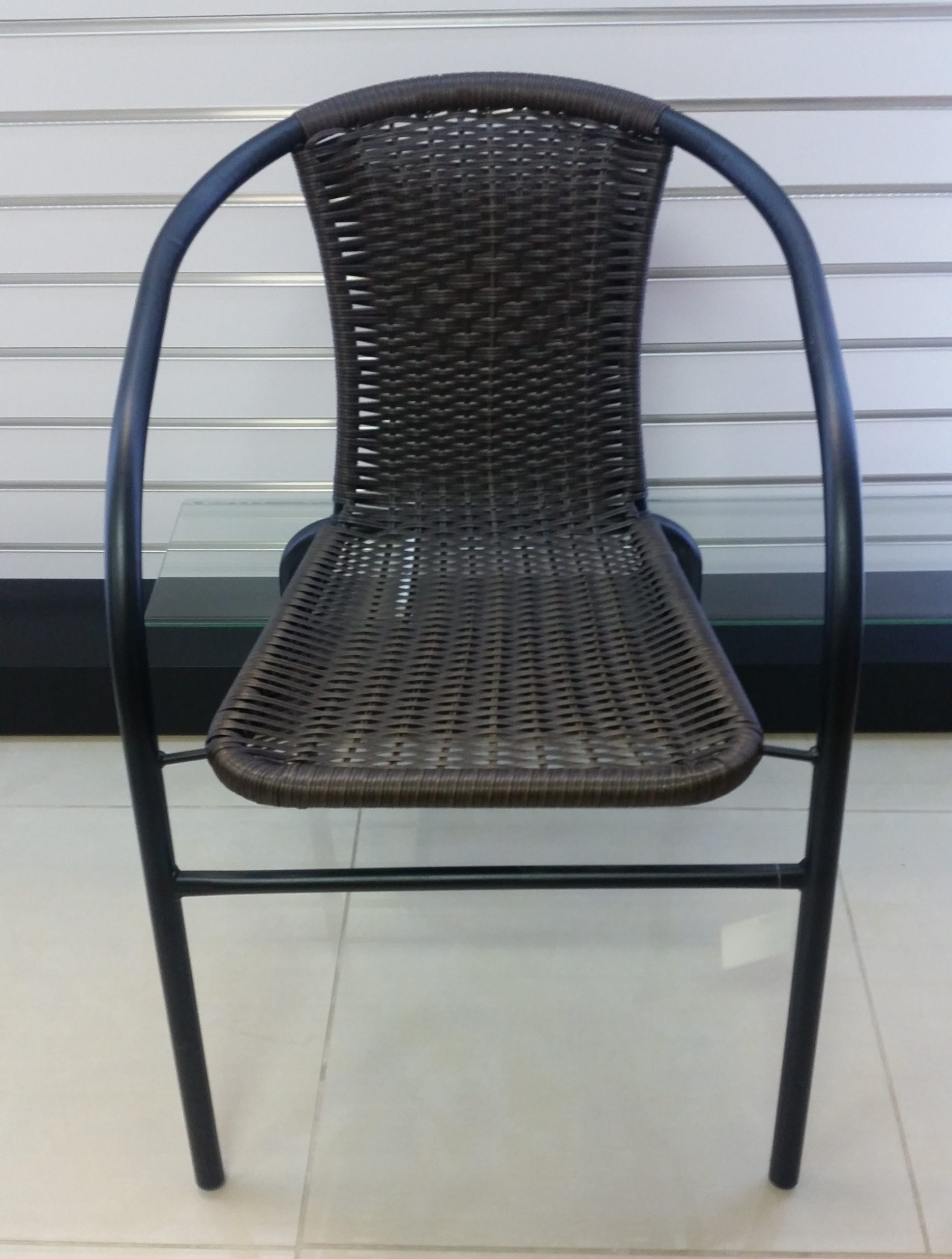 SILLA METAL RATAN PLAST.MARRON