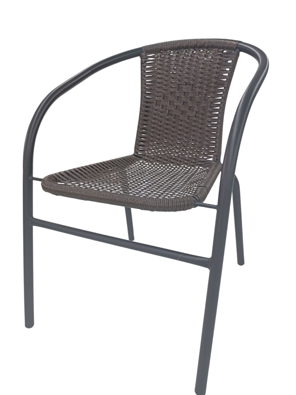 SILLA METAL RATAN PLAST.BLANCA