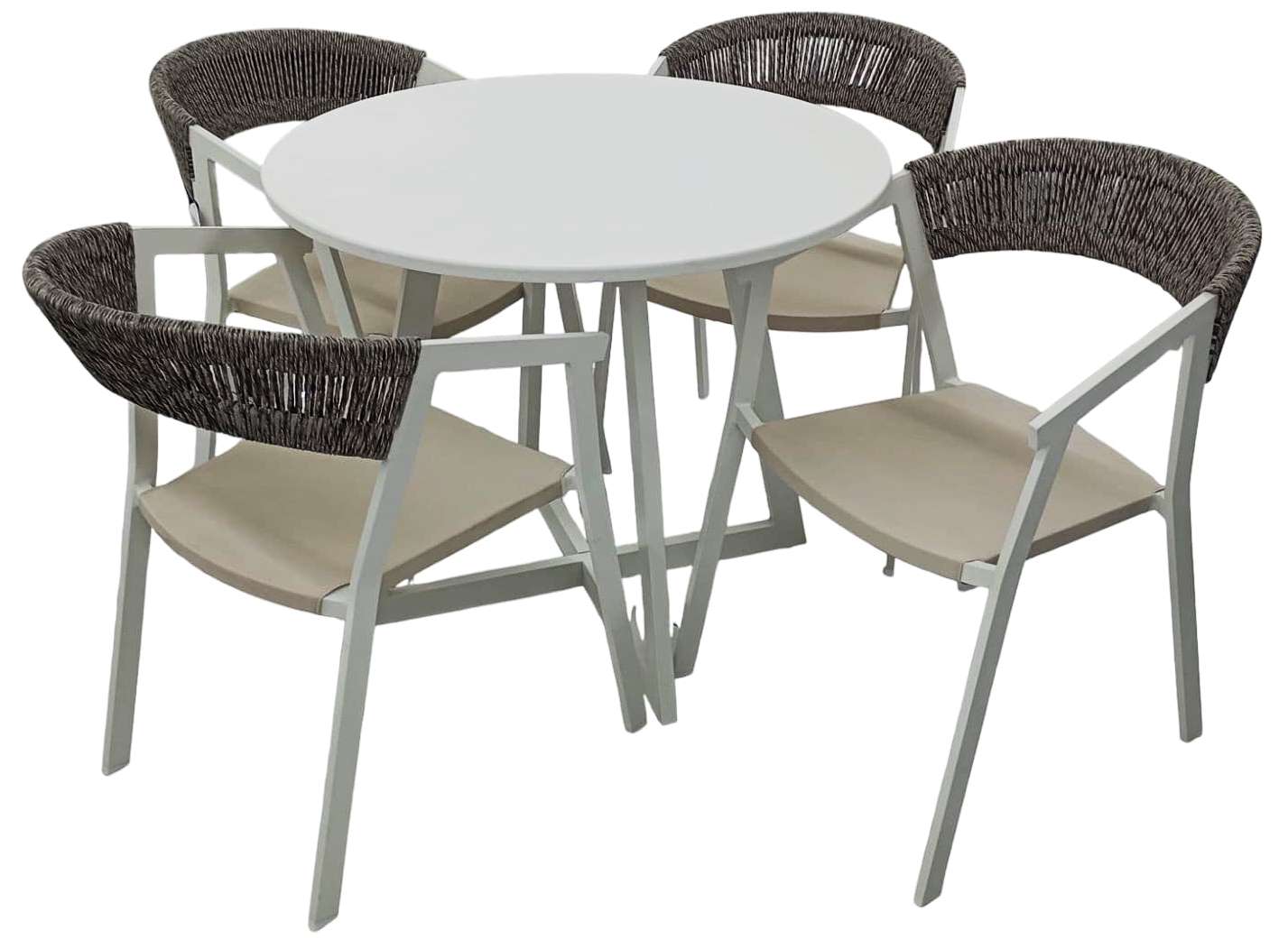 JGO COMEDOR ALUM.RED.1+4 GRIS