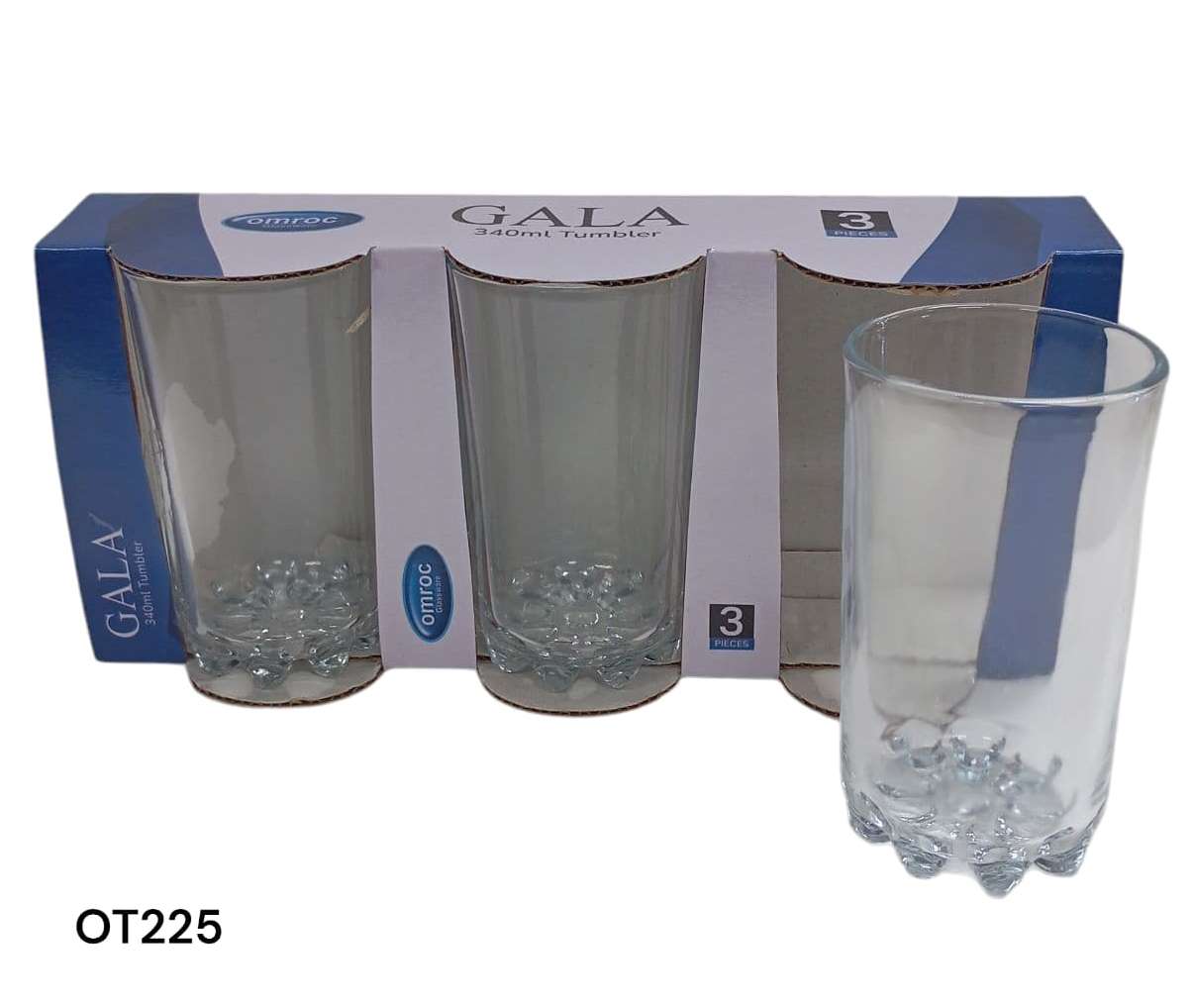 Juego de vasos línea Gala 300 ml, 3 piezas