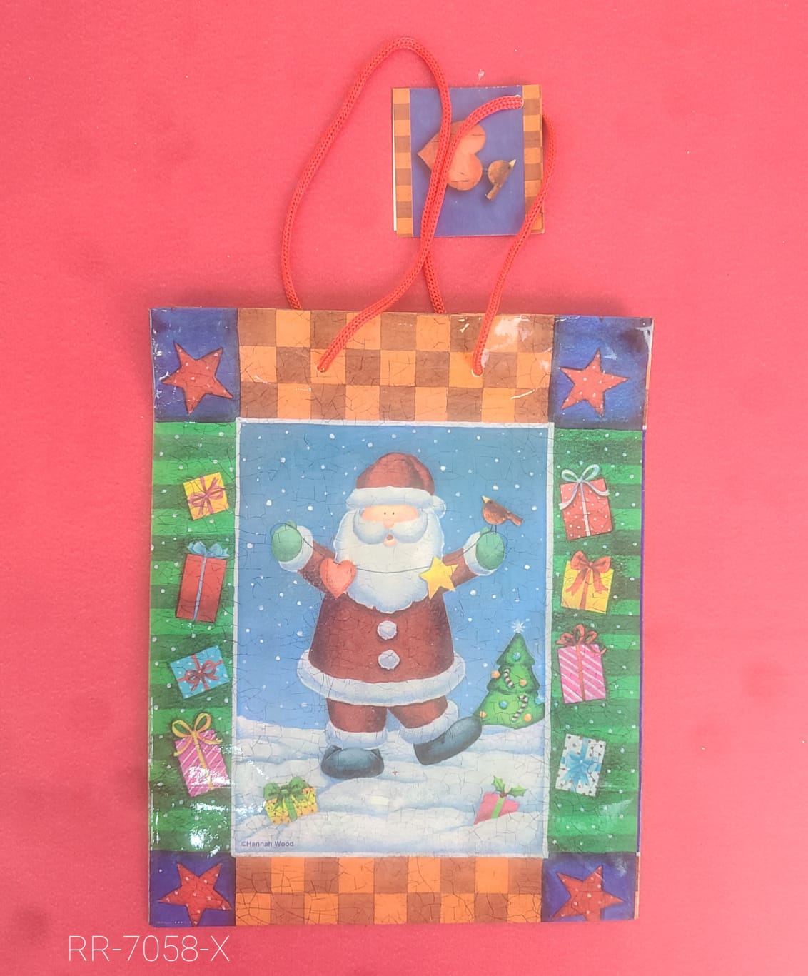 Bolsa de regalo navideña de papel 20 x 25 cm, surtida