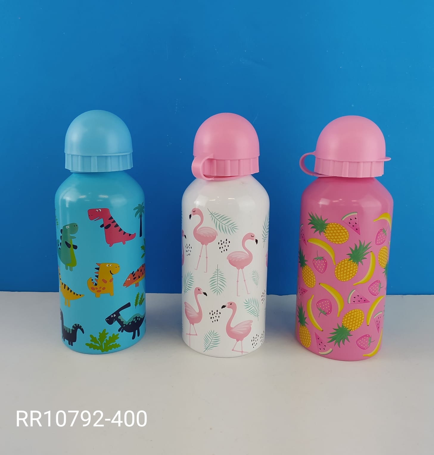 Botella de aluminio estampada 400 ml, surtida
