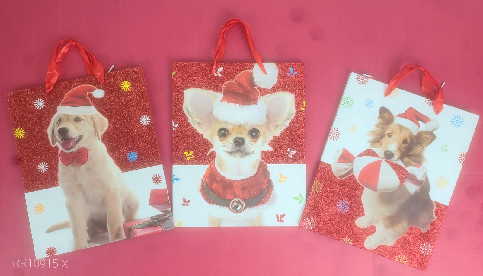 Bolsa de regalo navideña de papel 26 x 32 x 10 cm, surtida