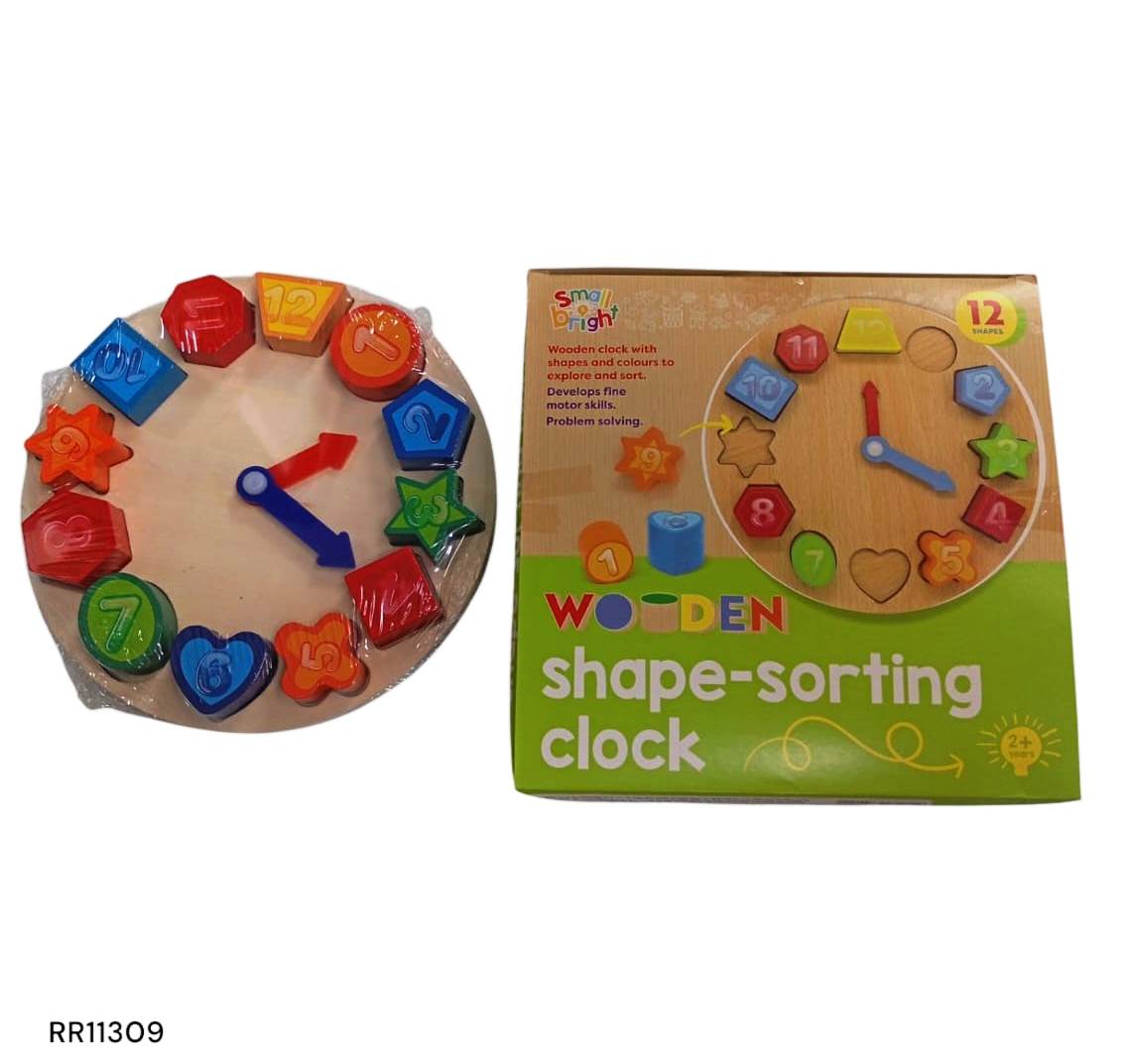Juego educativo de reloj y formas 18.5 x 18.5 x 4 cm
