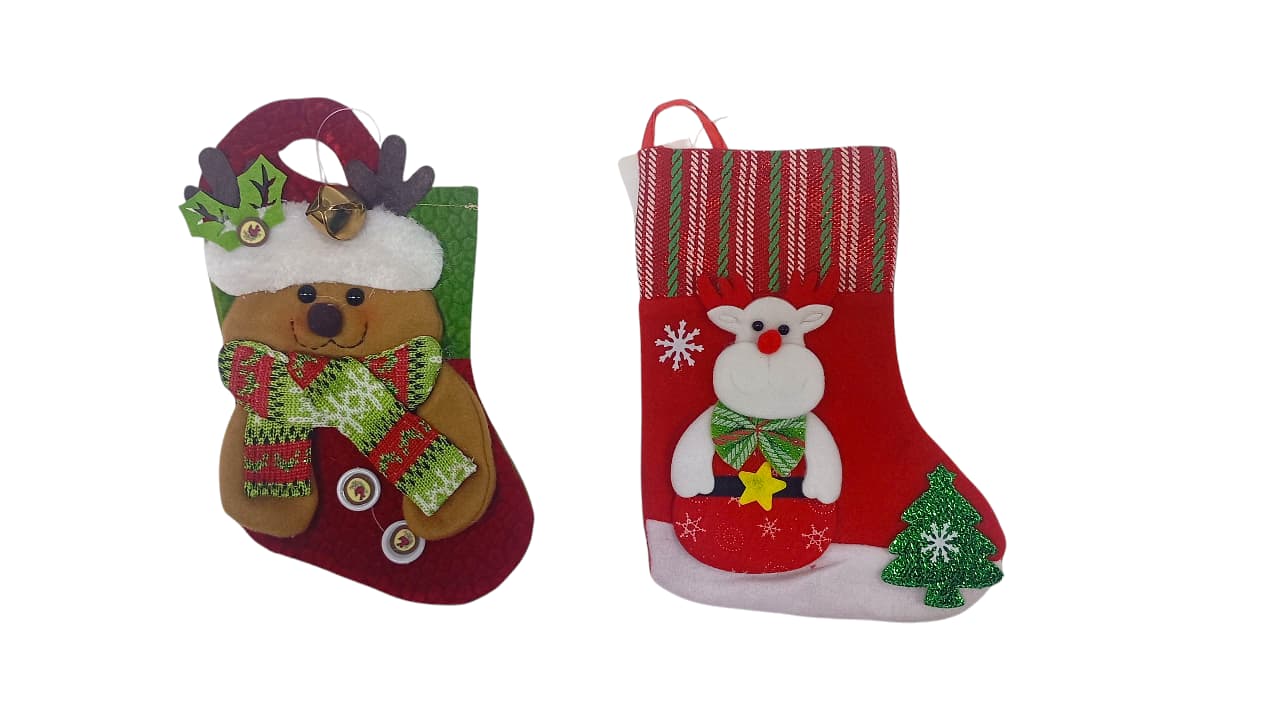 Medias navideñas 14 x 22 cm, surtidas
