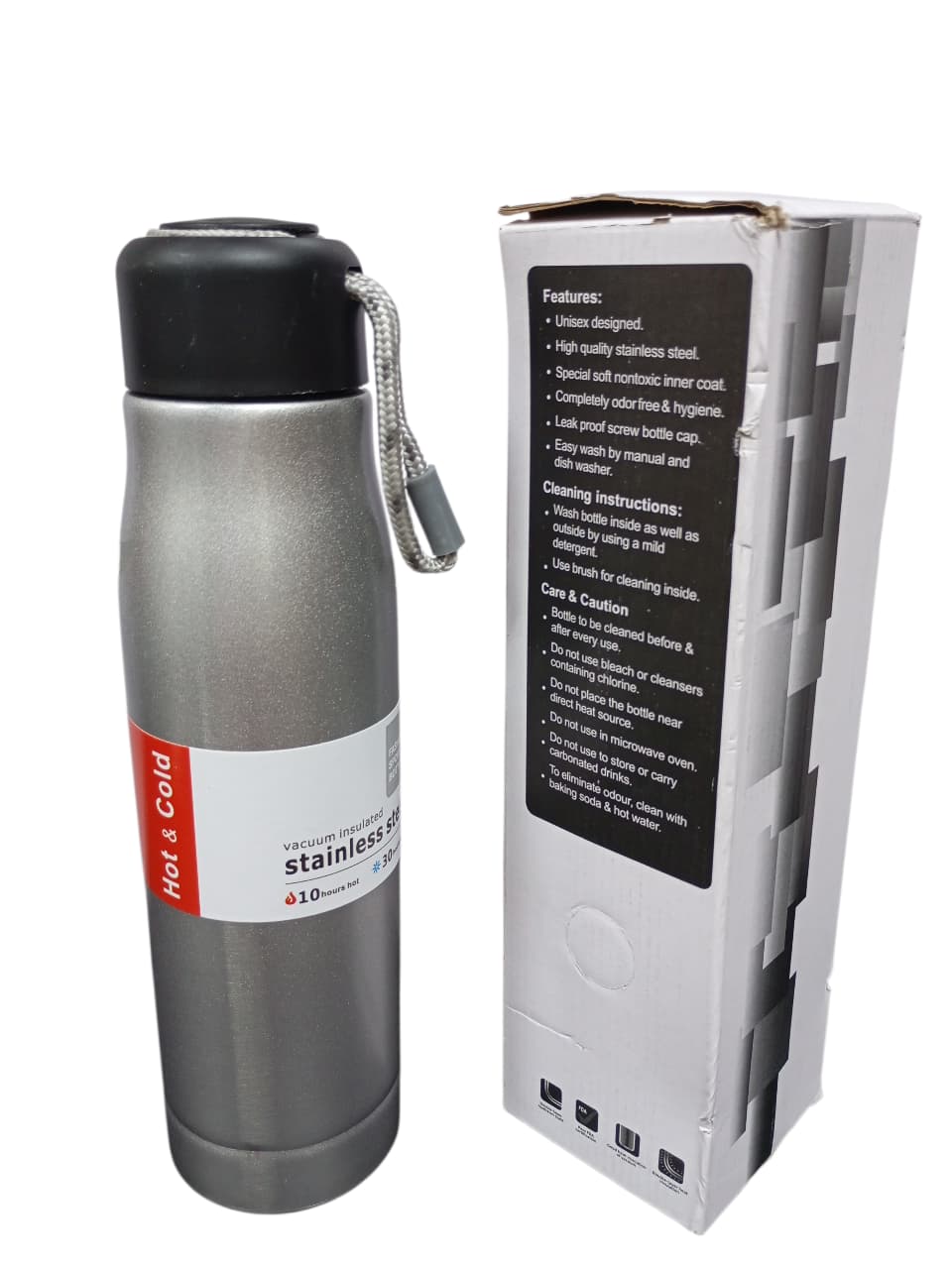 BOTELLA A/INOX D/PARED 550ML C
