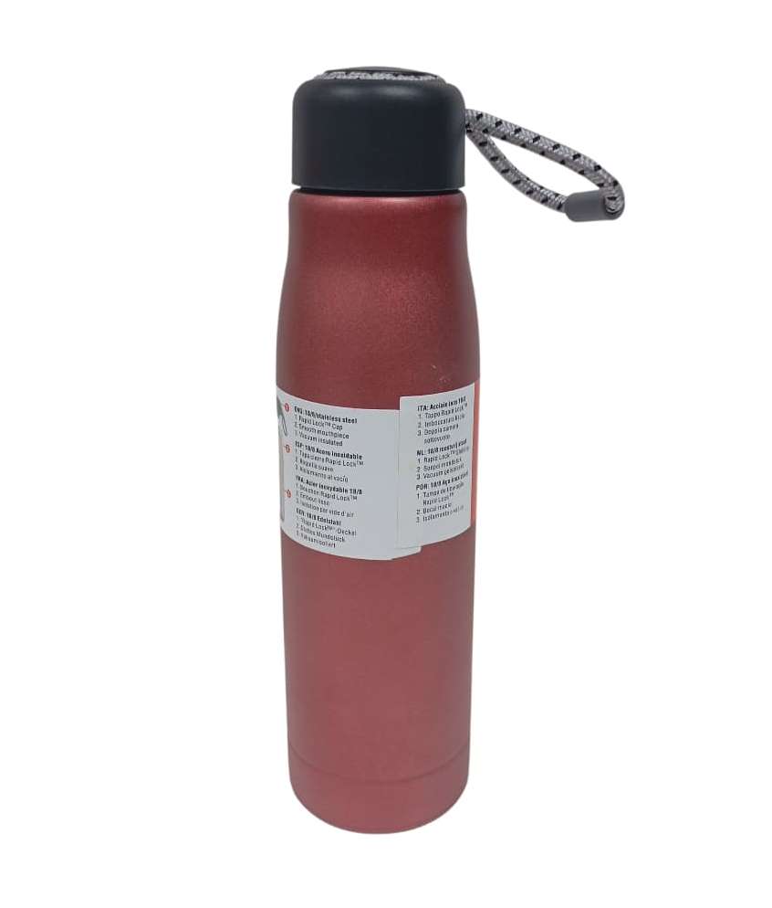 BOTELLA A/INOX D/PAR.550ML ROJ
