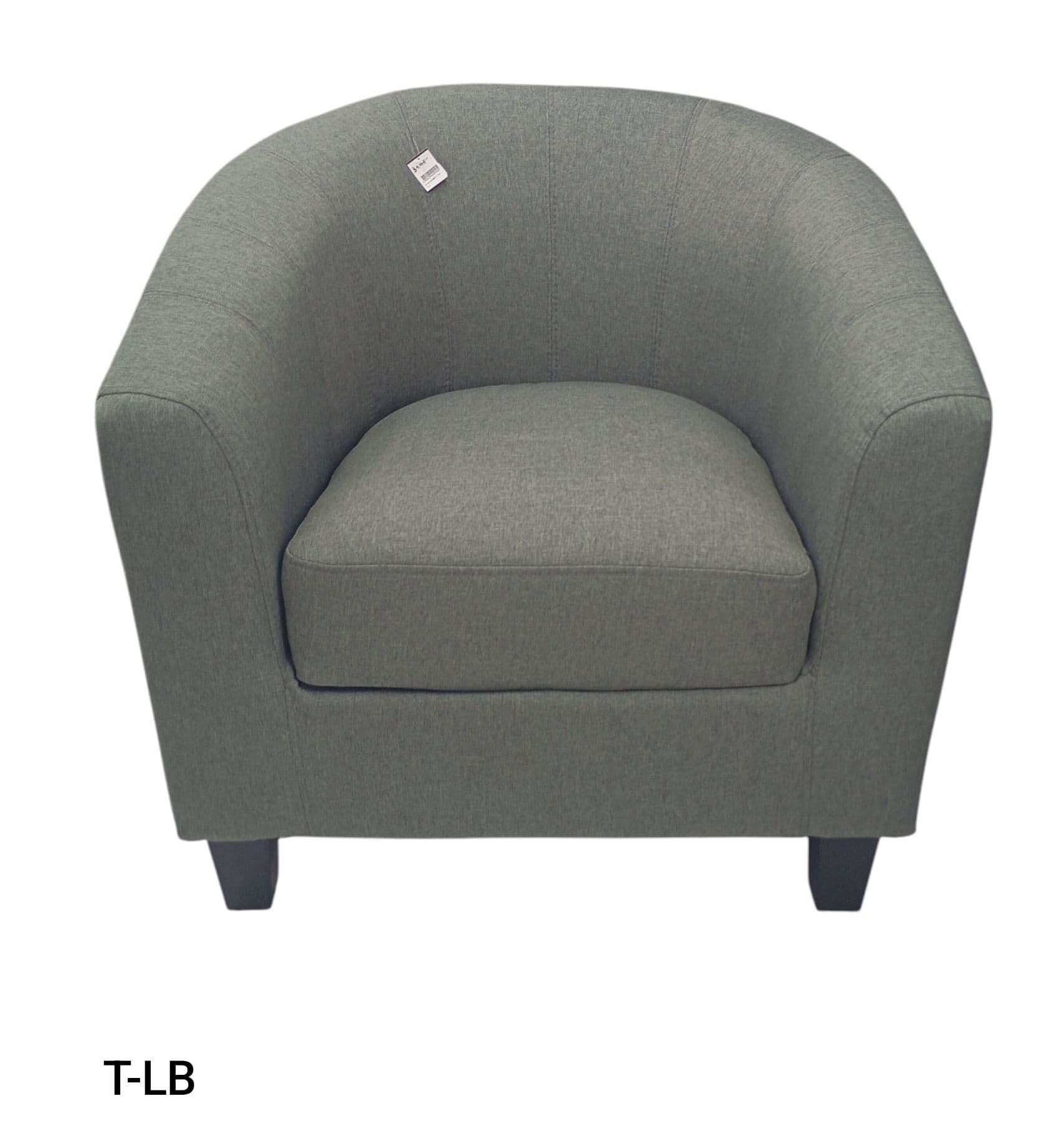 SILLON TUB GRIS/VERDE LINO