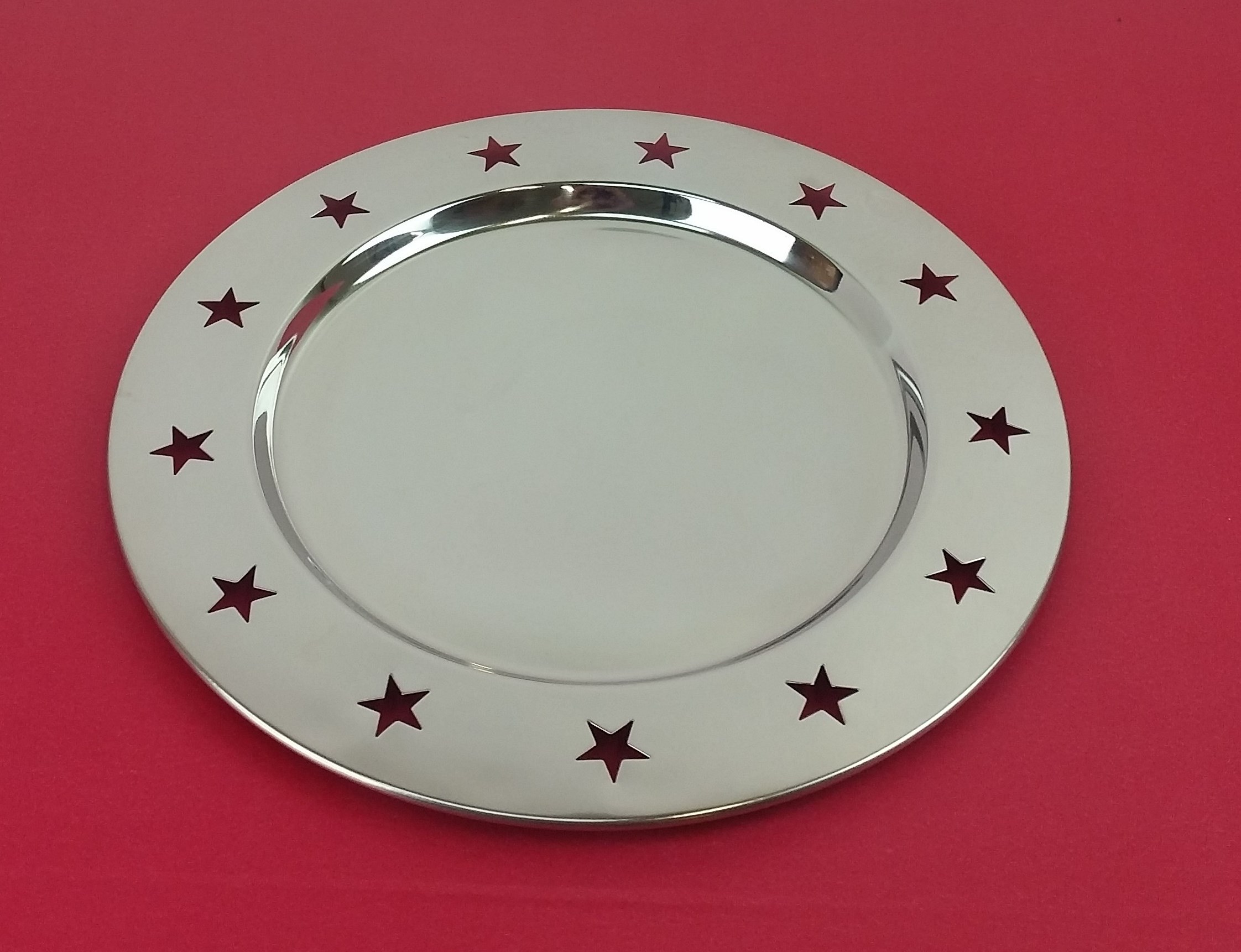 PLATO BASE A/INOX.C/ESTRELLAS