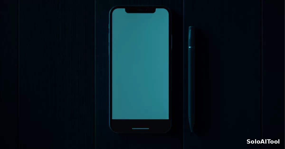 A smartphone glowing with a chat app on a dark desk at night beside a notebook and pen.