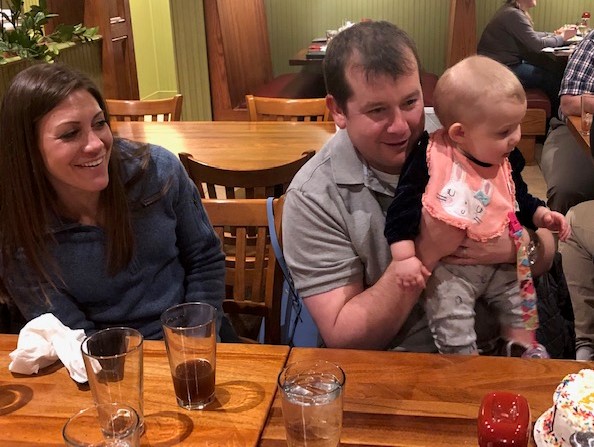 Birthday boy with Lily!