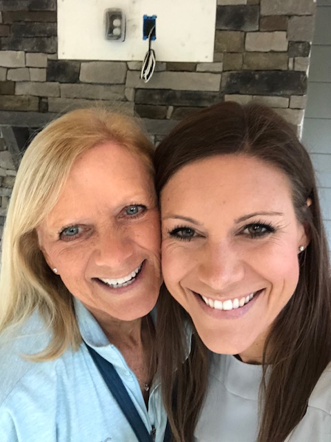 Checking out the new fireplace!