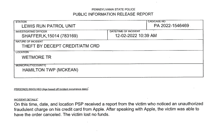 Child Custody Order Violation Investigation Ongoing In Lafayette TWP