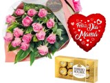 Combo Mamá 18 Rosas Globo Y Chocolate Solo Rosas Y Algo Más