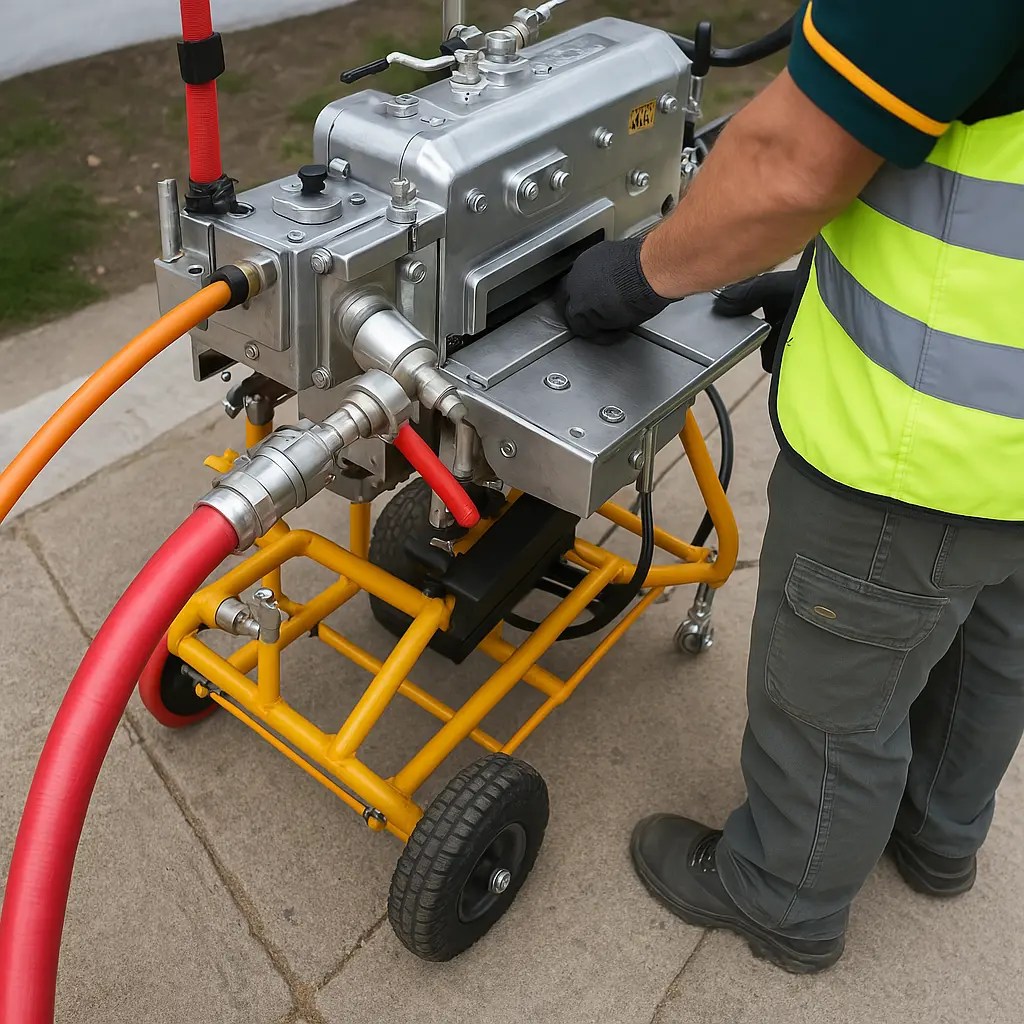 Fiber Optic Cable Laying work is in progress.