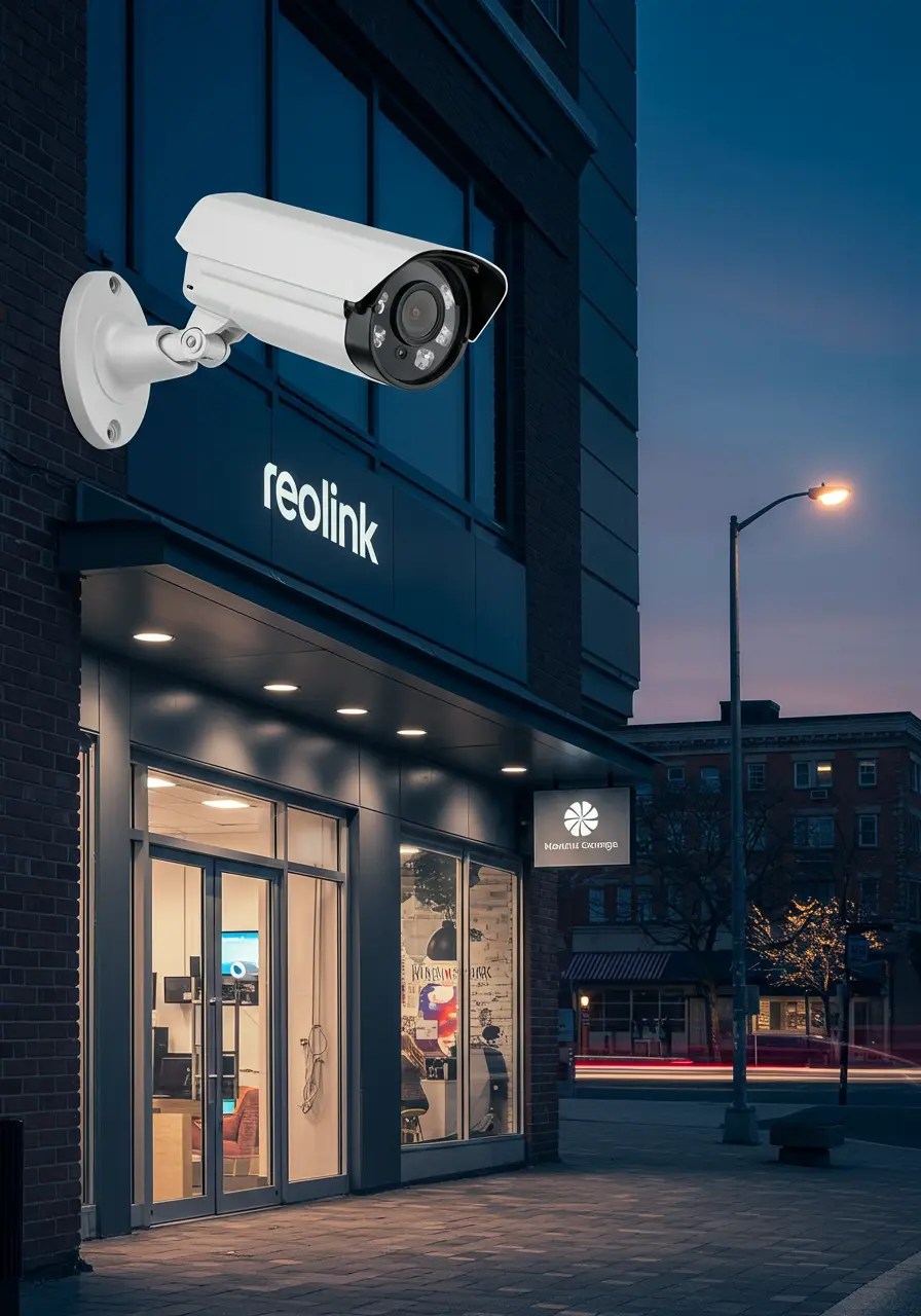 White-colored CCTV camera monitoring the space