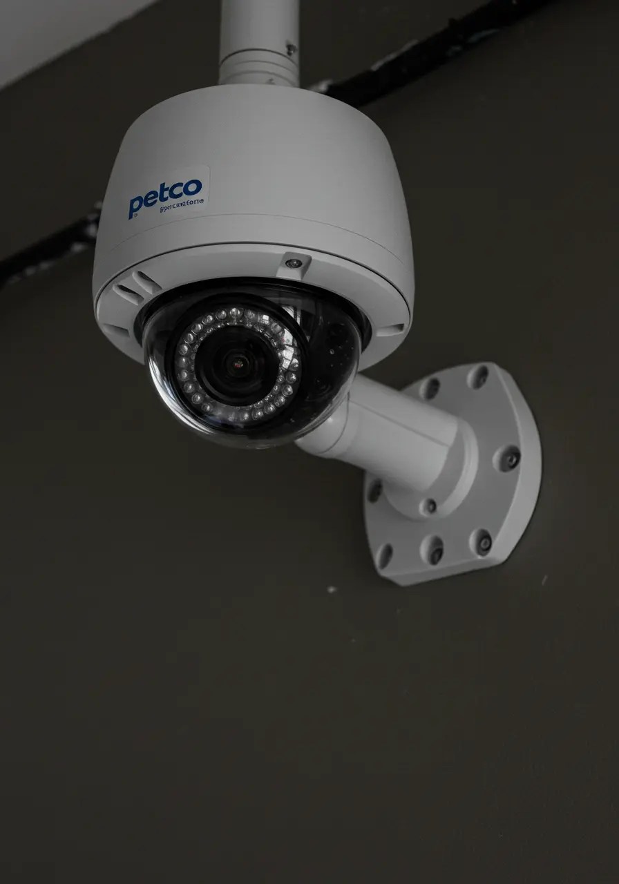 CCTV camera installed on the wall