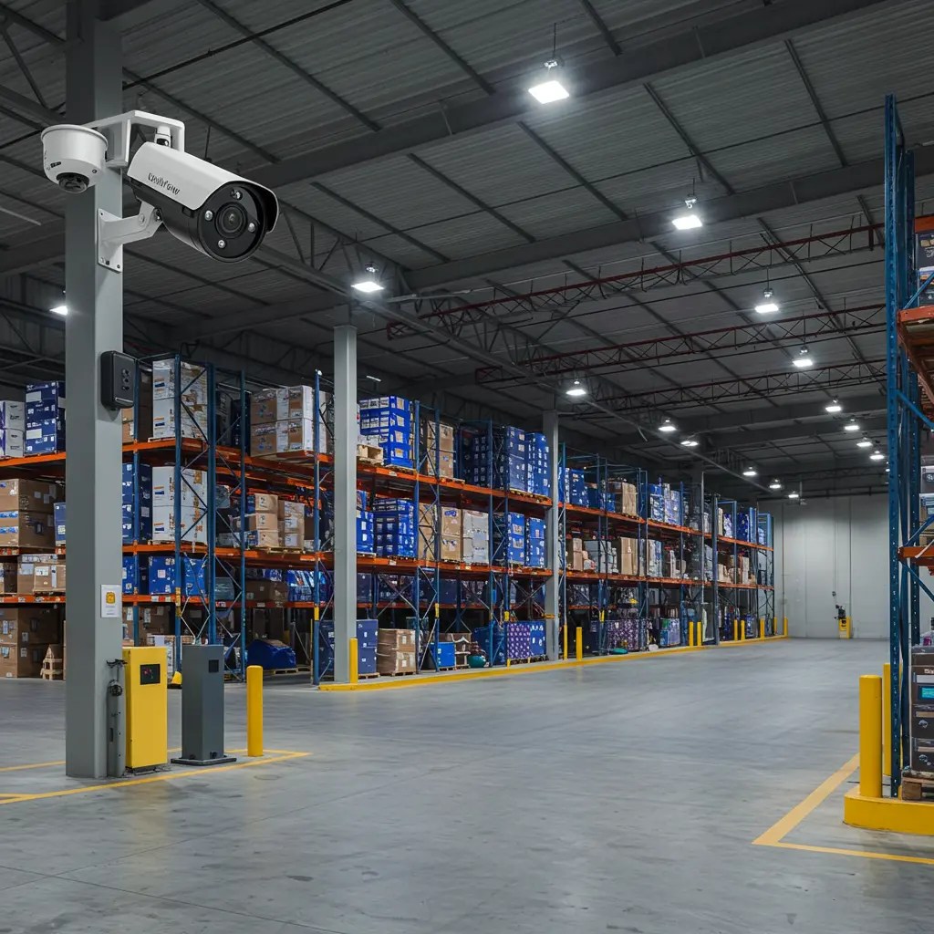 CCTV camera monitoring in warehouse