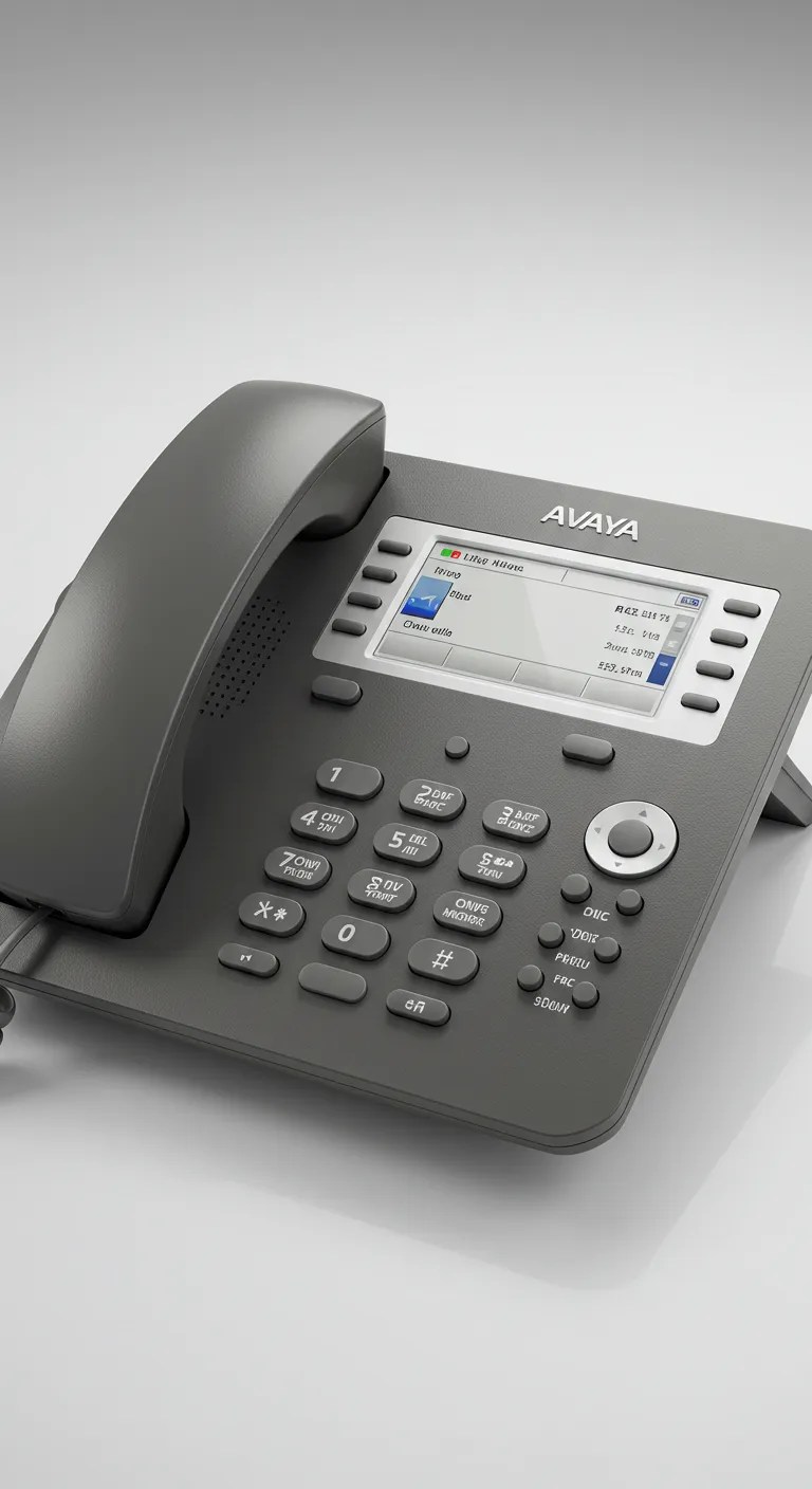 Avaya conference phone at the table