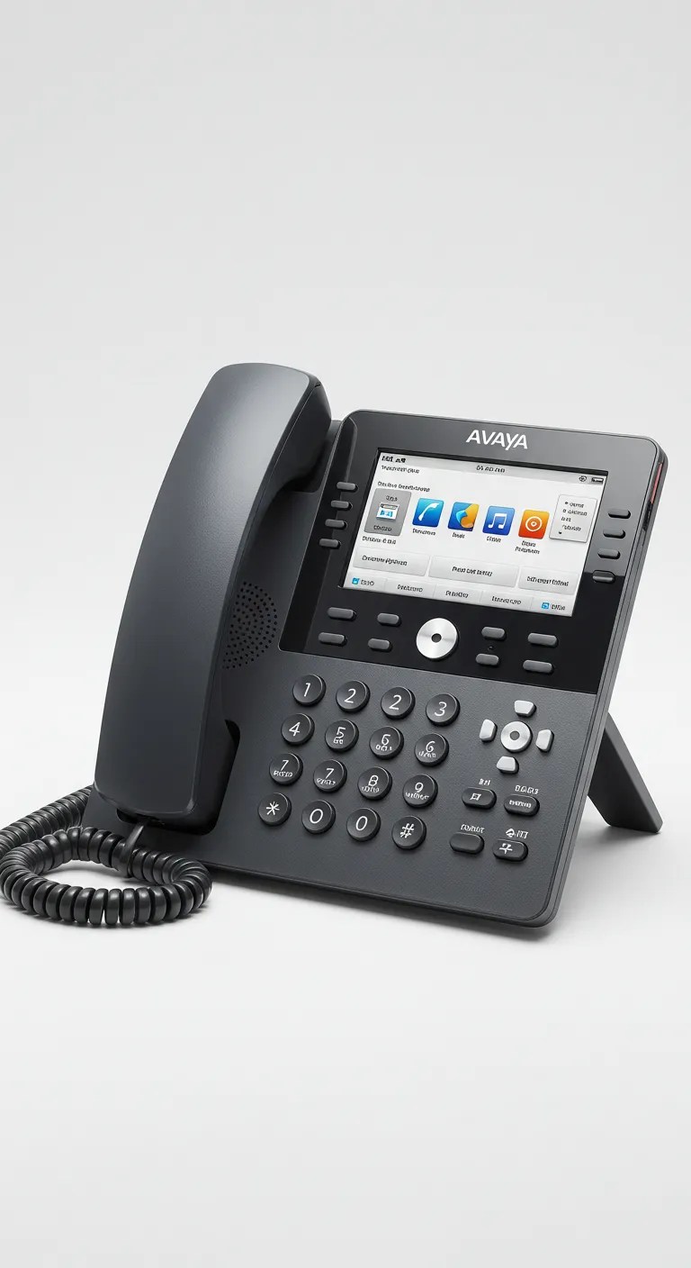 Black-colored Vantage Phone is lying on the table