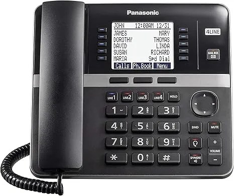Panasonic black-colored phone set