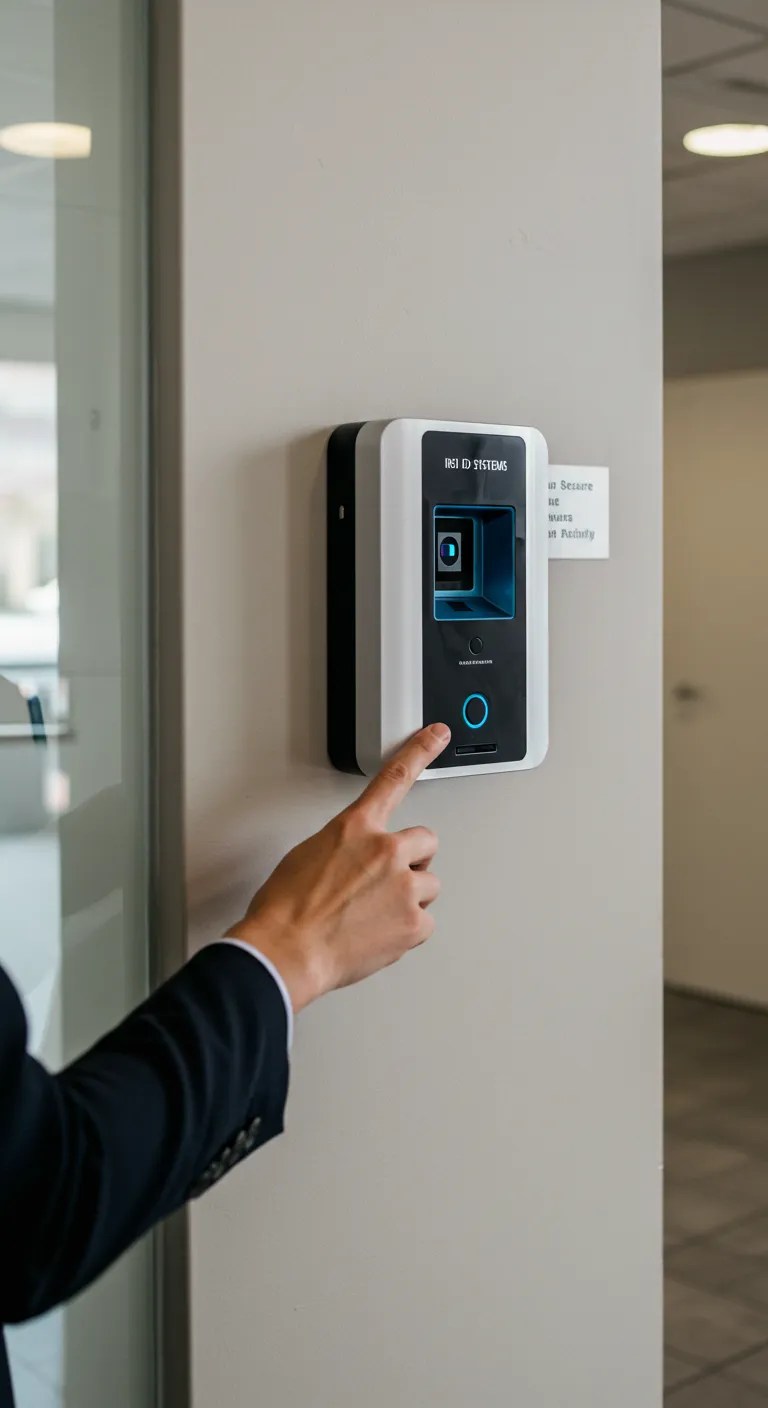 A man is using ID system