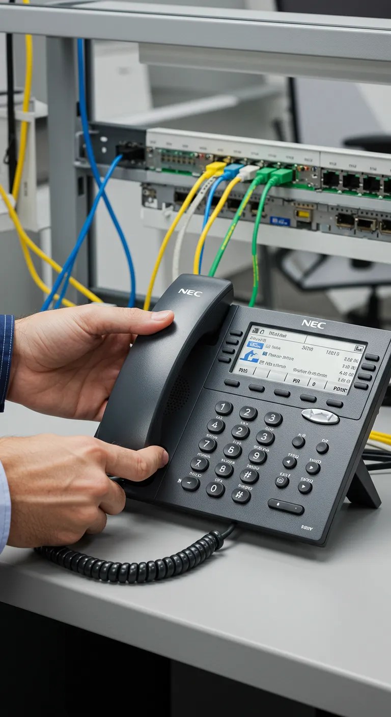 A man working on phone