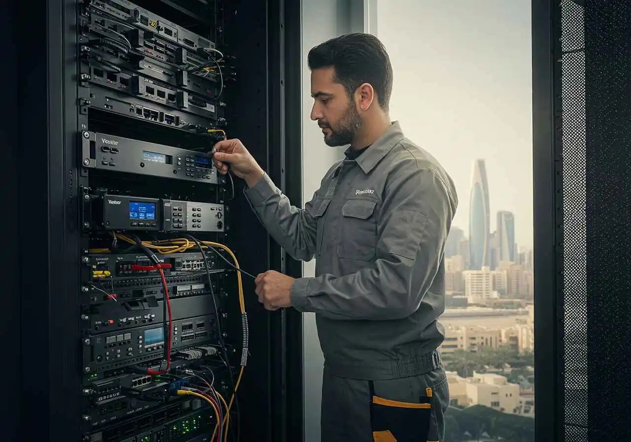 The engineer is working on System