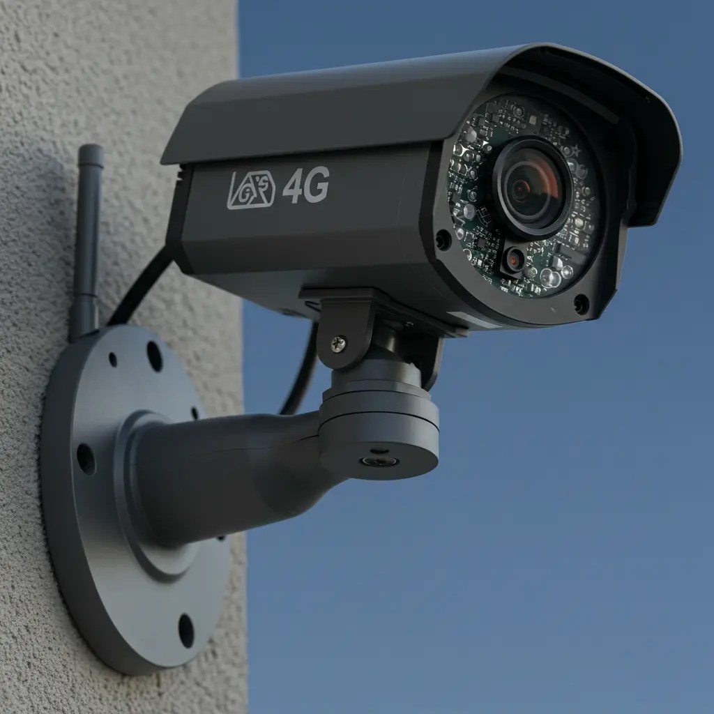 4G CCTV Camera installed on the wall