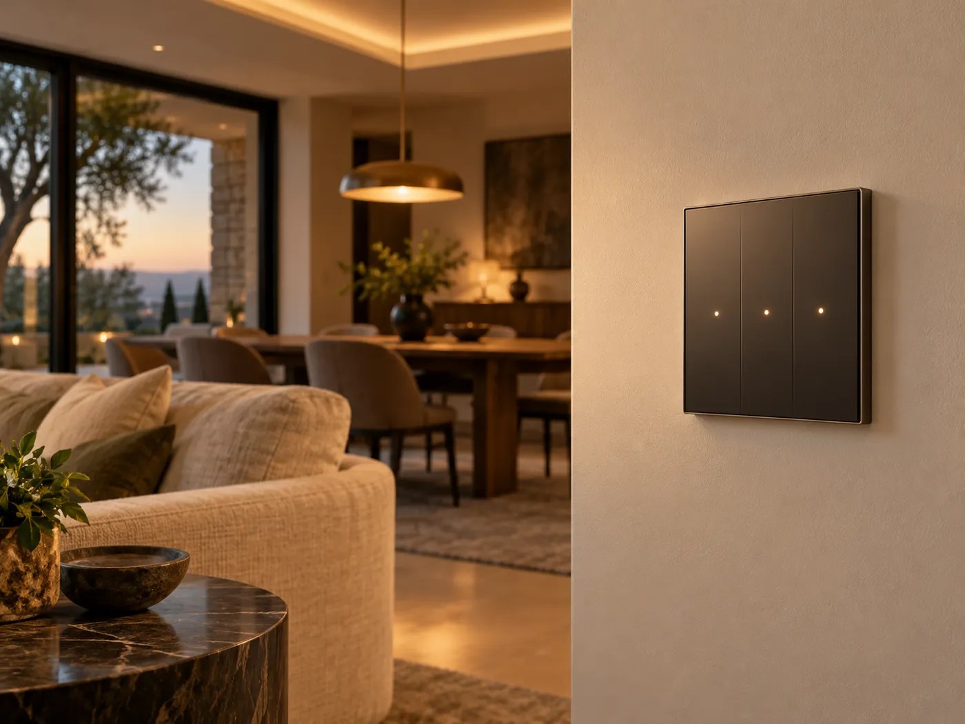 Smart light switch panel for centralized home lighting control