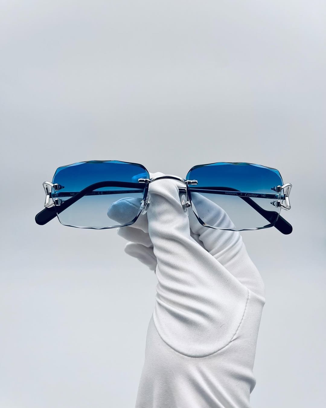 Diamond Cut Rimless Ocean Platinum