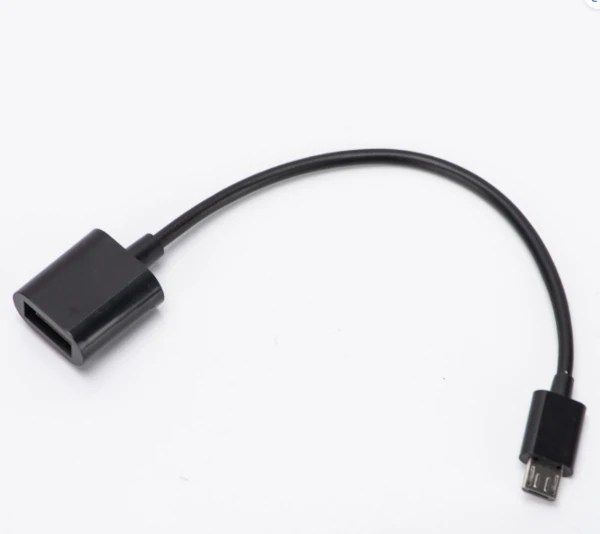 Adaptateur USB-A Femelle vers USB-C noir pour lecteur de code barre