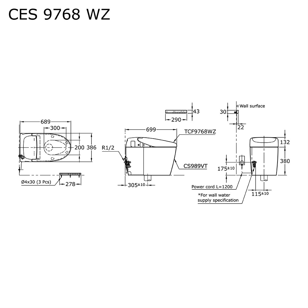 ukuran kloset duduk toto