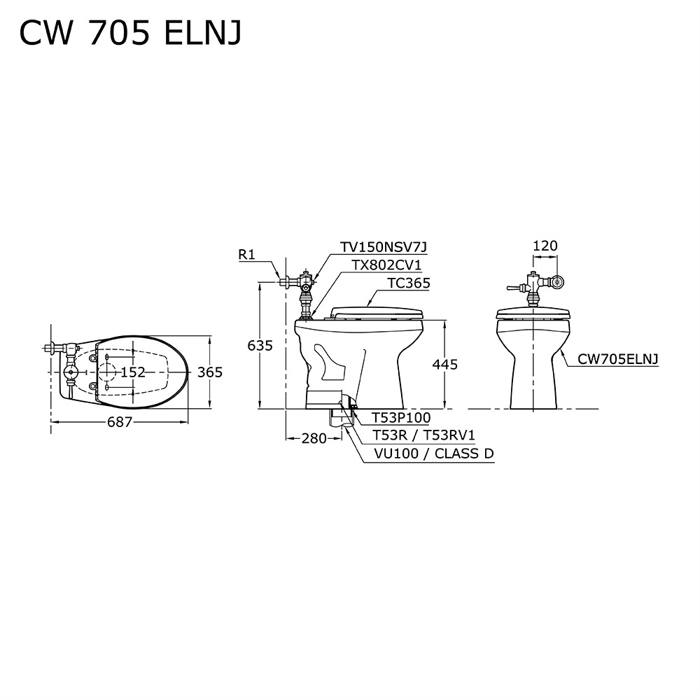ukuran kloset duduk toto